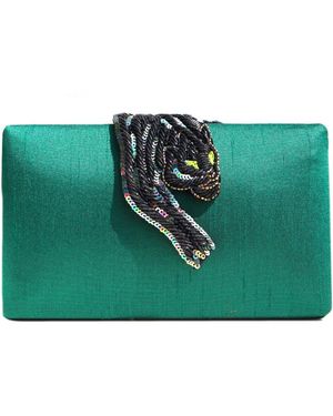 Simitri Hara Bagheera Clutch - Green