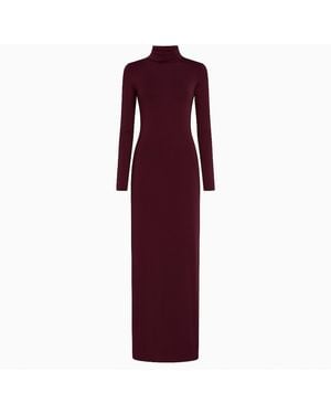 UNDRESS Cintia Burgundy Open-Back Maxi Dress - Purple