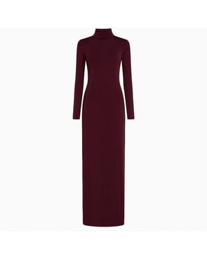 UNDRESS Cintia Burgundy Open-Back Maxi Dress - Purple