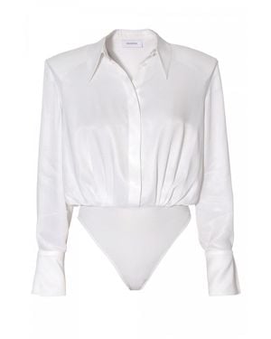 AGGI by HALEWSKI Vera Off Long Sleeve Loose Shirt-Body - White