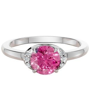 Aya Fine Jewelry Anniversary Lab Grown Diamond Halo Ring - Pink