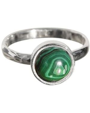FV Jewellery La Stèle Malachite Circle Ring - Green