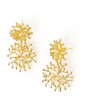 Kirei Anémona Organic-Plated Earrings - Metallic