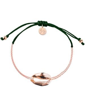 Adriana Pappas Designs Mini Metal Shell Chain Bracelet - Green