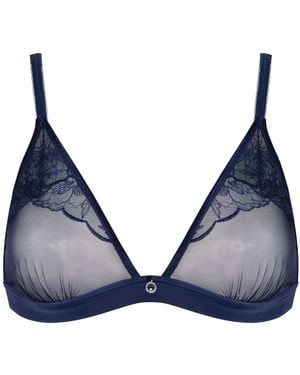 BonBon Lingerie Coco Heart Triangle Bra - Blue