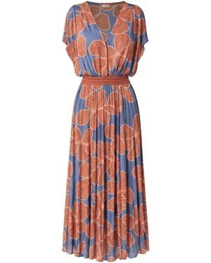 Traffic People Full Bloom And Floral Print Hera Dress - Red