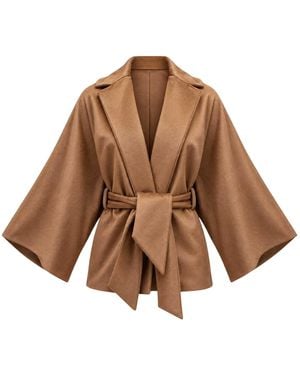 Humans & Land Camel Kimono Jacket - Brown