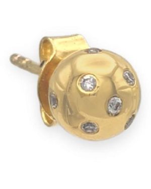 Frenvyrn Fran 18K Vermeil Ball Stud Earring Single - Metallic