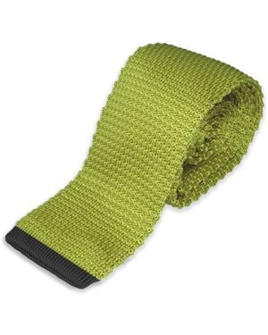 Gresham Blake Skinny Knit Tie - Green