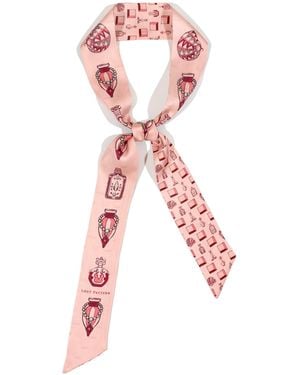 Lost Pattern Amora Silk Skinny Scarf - Red