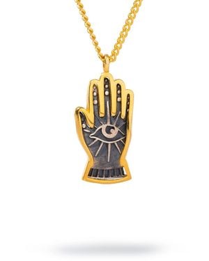 Ebru Jewelry Guardian Hand Sterling & Chain Necklace - Metallic