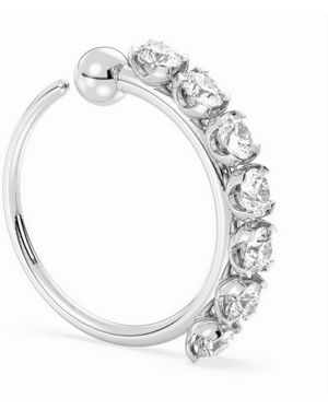 Cervin Blanc Diamond Nose Ring - Metallic