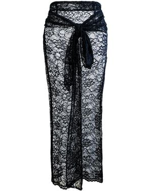 Ats the Label Mila See Thru Lace Skirt - Black