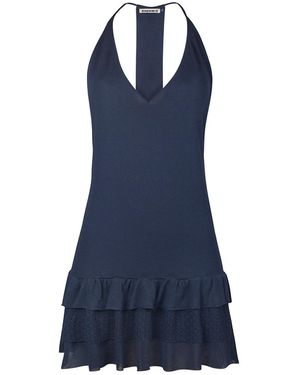Anemoia Olivine Knit Mini Dress - Blue