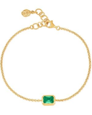 Dower & Hall Garnet Octagon Chain Bracelet - Metallic