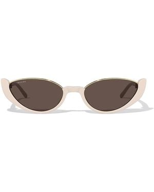 Cossimo Neutrals Monaco Amor Cream Cat Eye Sunglasses - Brown