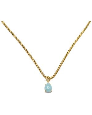 ADIBA Amazonite Pendant Necklace - Metallic