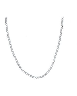 Edge Only Curb Chain 4.75Mm 60Cm Sterling - Metallic