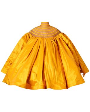 Chuks Collins Ndidi Silk Taffeta Gown With Balloon Sleeves - Yellow