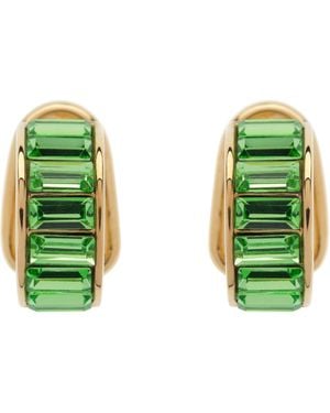 Emma Holland Jewellery Peridot Baguette Crystal Clip Earrings - Green