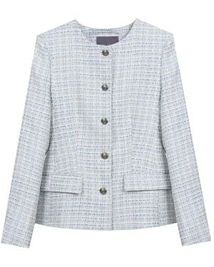 InAvati Single-Breasted Light Fitted Jacket - Blue