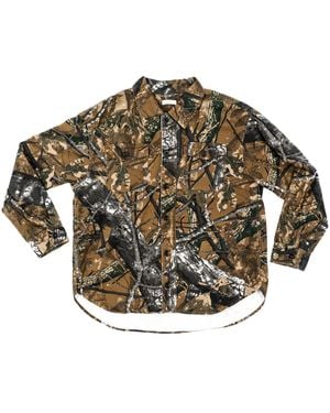 Ariko Bucky Real Tree Camo Split Hem Shirt Jacket - Green