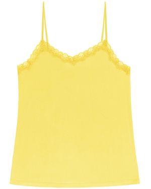 Uwila Warrior Soft Silk Lace Camisole - Yellow