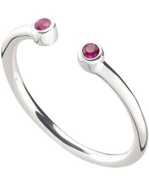 Lily Charmed July Birthstone Open Style Ring - Multicolour