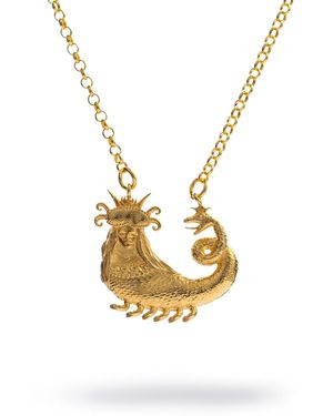Ebru Jewelry Shahmaran Queen Of Snakes Necklace - Metallic