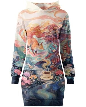 Aloha From Deer Fairy Tale Oversize Hoodie Dress - Blue