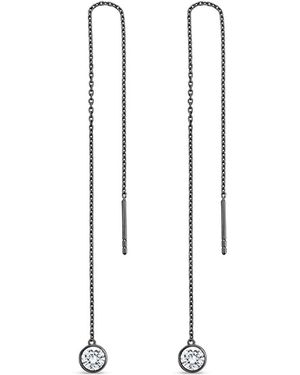 SALLY SKOUFIS Minx Solitaire Drop With Made Diamonds - White