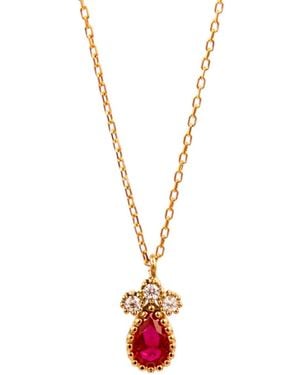 1610Istanbul Orient Express Ruby Necklace - White