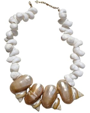 OhSun Neutrals Moorea Shell Necklace - Metallic