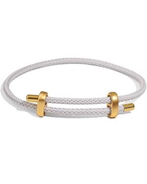 Ebru Jewelry Glow Adjustable Rope Bracelet - Metallic