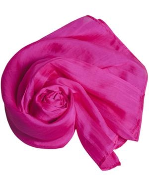Silk and Bears Fuchsia Glow Silk Scarf – Hand-Dyed Mulberry Silk Shawl, Wedding & Pool Wrap - Pink
