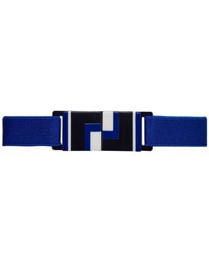 BeltBe Stretch Belt With Acrylic Buckle - Blue