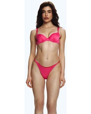 Ekcentrik French Kiss Satin Bra - Pink