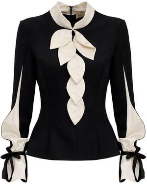 Julia Allert Elegant Fitted Blouse - Black