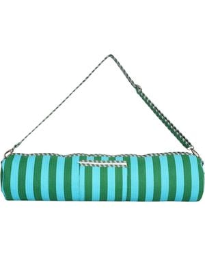 Conscious Yoga Collective The Striped Cotton Yoga Bag - Green