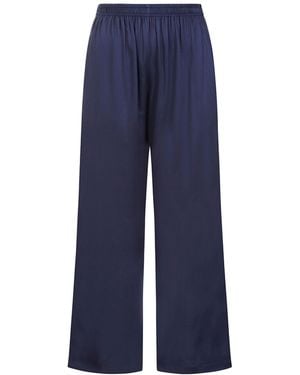 Luella Fashion Evangeline Trousers With Velvet Stripe - Blue