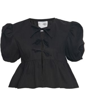 Ats the Label Neutrals Flair Ribbon Crop Top - Black