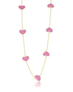 SHYMI Multi Heart Layering Necklace - Pink