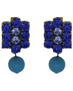 Vickisarge Danube Large Hive Drop Earrings - Black