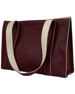 godi. The Maxwell Leather Handmade Zip Tote Bag - Brown
