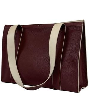 godi. The Maxwell Leather Handmade Zip Tote Bag - Brown