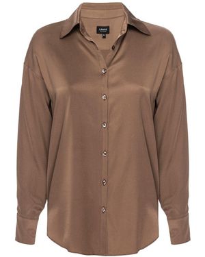 LAHIVE Neutrals Alexis Cocoa Silk Blouse - Brown