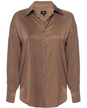 LAHIVE Neutrals Alexis Cocoa Silk Blouse - Brown