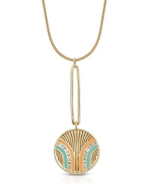 Glamrocks Jewelry South Beach Pendulum Necklace - Metallic