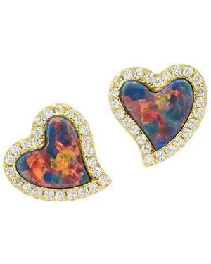 KAMARIA Amore Heart Stud Earrings - Blue