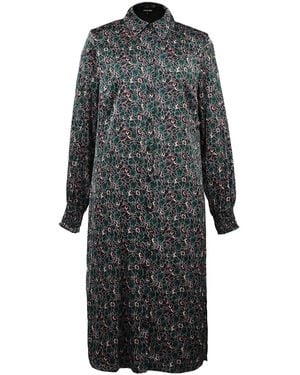 Smart and Joy Abstract Print Retro Shirt-Dress - Black